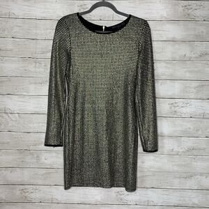 Potters pot hounds tooth body con mini dress